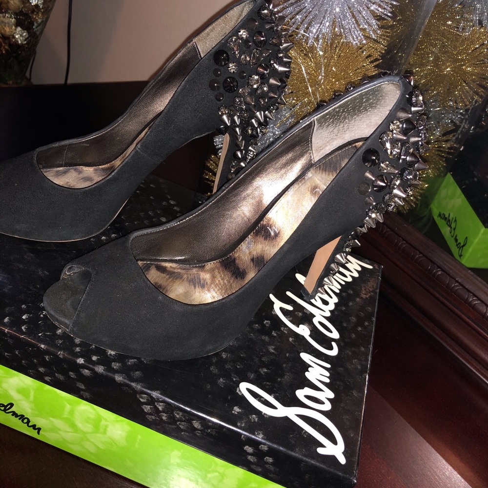 Sam Edelman Spiked Black Pumps